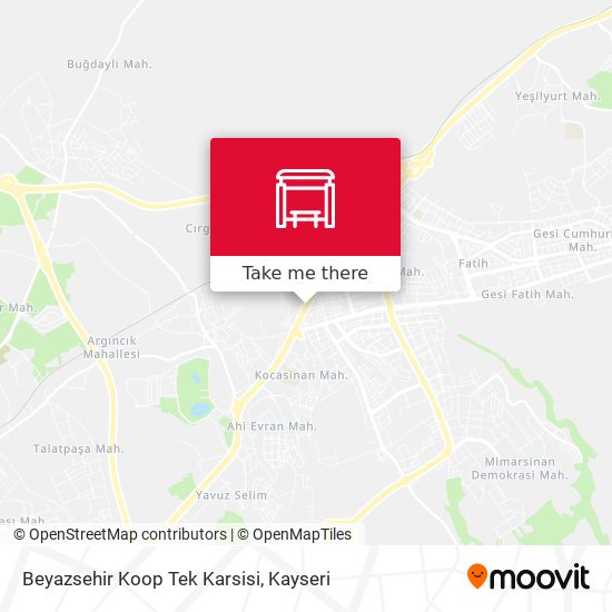 Beyazsehir Koop Tek Karsisi map