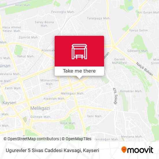 Ugurevler 5 Sivas Caddesi Kavsagi map