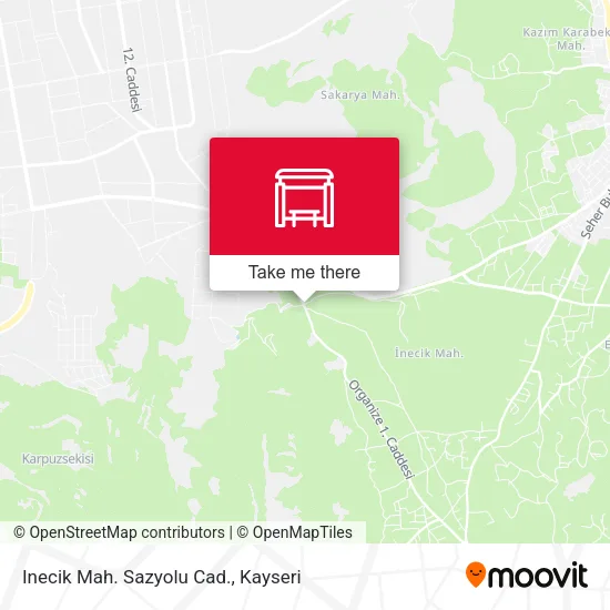 Inecik Mah. Sazyolu Cad. map