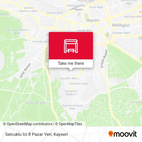 Selcuklu Ici 8 Pazar Yeri map
