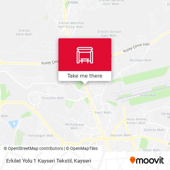 Erkilet Yolu 1 Kayseri Tekstil map