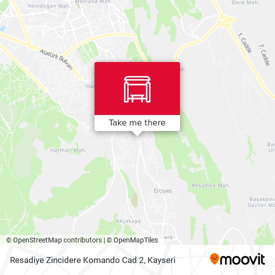 Resadiye Zincidere Komando Cad 2 map