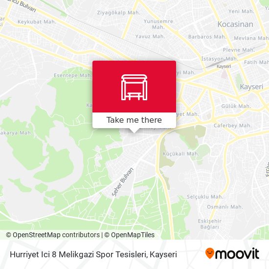 Hurriyet Ici 8 Melikgazi Spor Tesisleri map