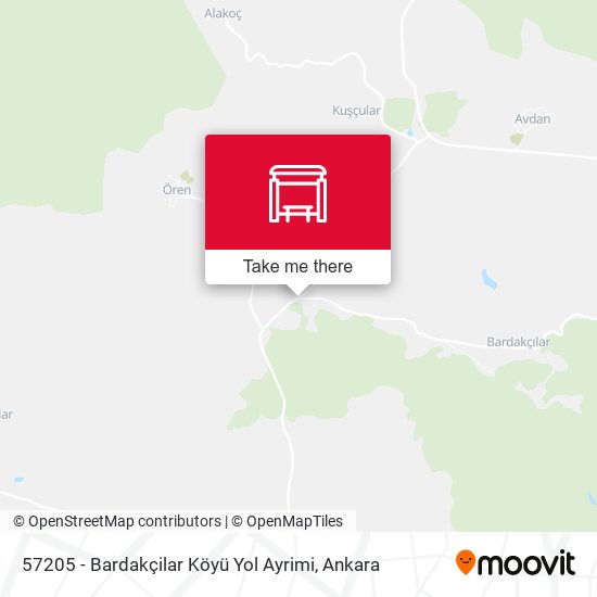 57205 - Bardakçilar Köyü Yol Ayrimi map