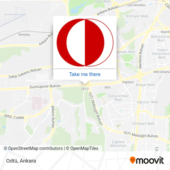 Odtü map