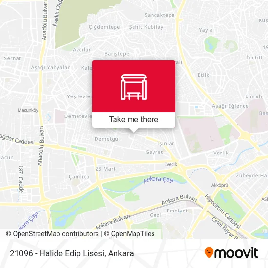 21096 - Halide Edip Lisesi map