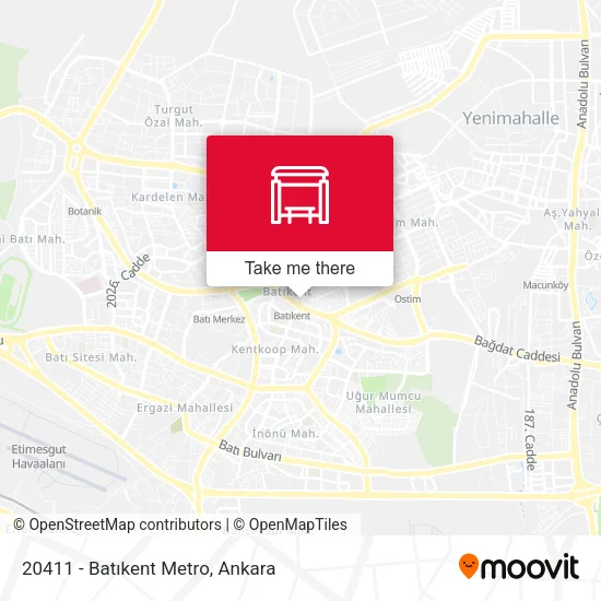 20411 - Batıkent Metro map