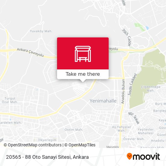 20565 - 88 Oto Sanayi Sitesi map