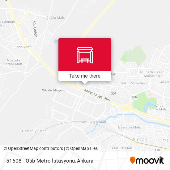 51608 - Osb Metro İstasyonu map