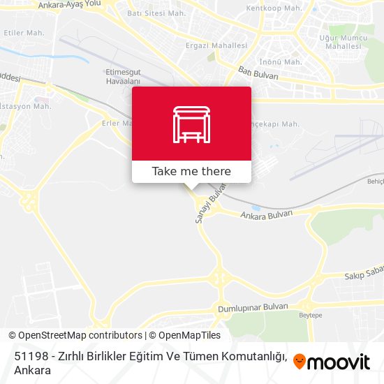 51198 - Zırhlı Birlikler Eğitim Ve Tümen Komutanlığı map