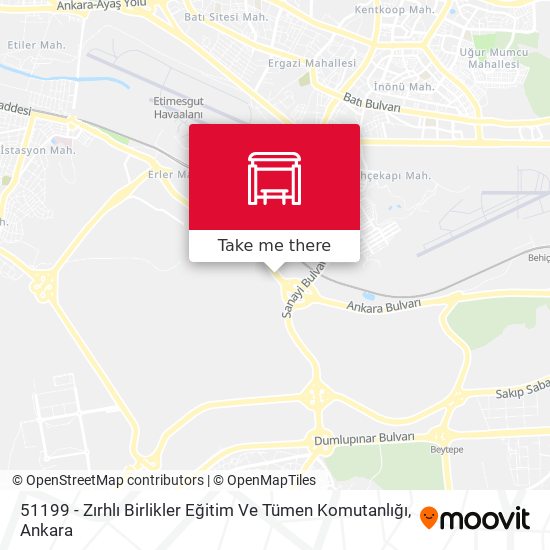 51199 - Zırhlı Birlikler Eğitim Ve Tümen Komutanlığı map