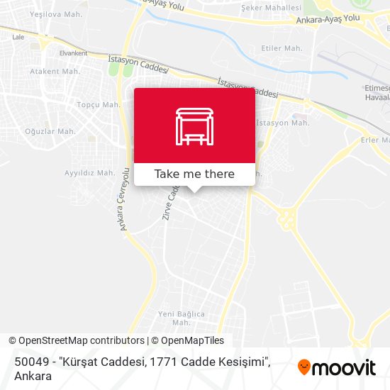 50049 - "Kürşat Caddesi, 1771 Cadde Kesişimi" map