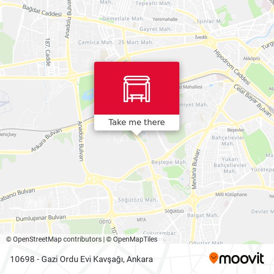 10698 - Gazi Ordu Evi Kavşağı map