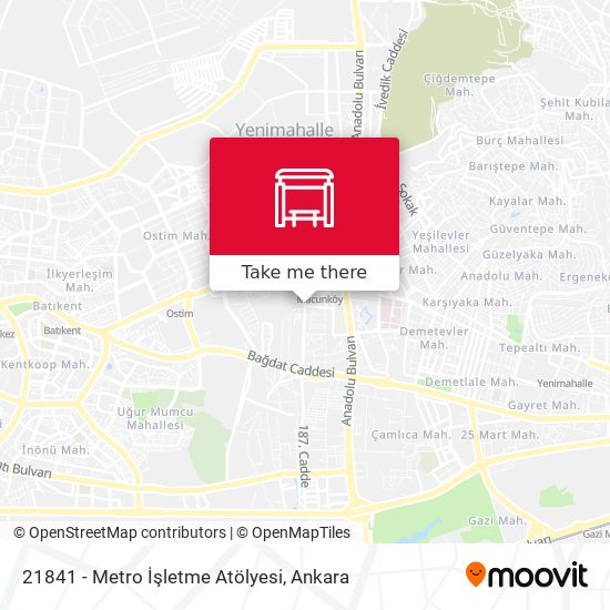 21841 - Metro İşletme Atölyesi map