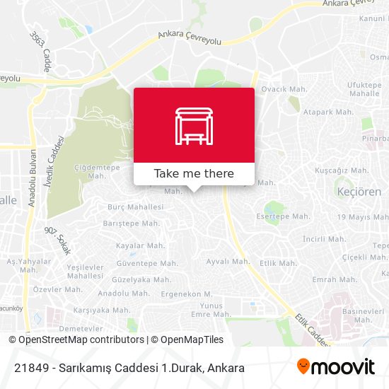 21849 - Sarıkamış Caddesi 1.Durak map