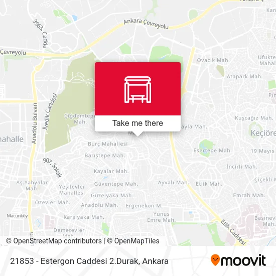 21853 - Estergon Caddesi 2.Durak map