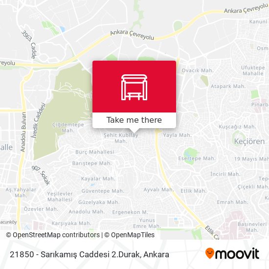 21850 - Sarıkamış Caddesi 2.Durak map