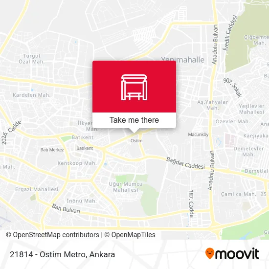 21814 - Ostim Metro map