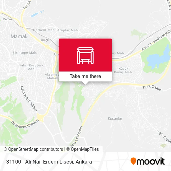 31100 - Ali Nail Erdem Lisesi map