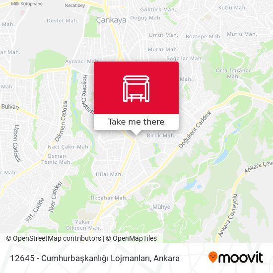 12645 - Cumhurbaşkanlığı Lojmanları map