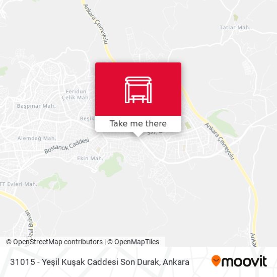 31015 - Yeşil Kuşak Caddesi Son Durak map