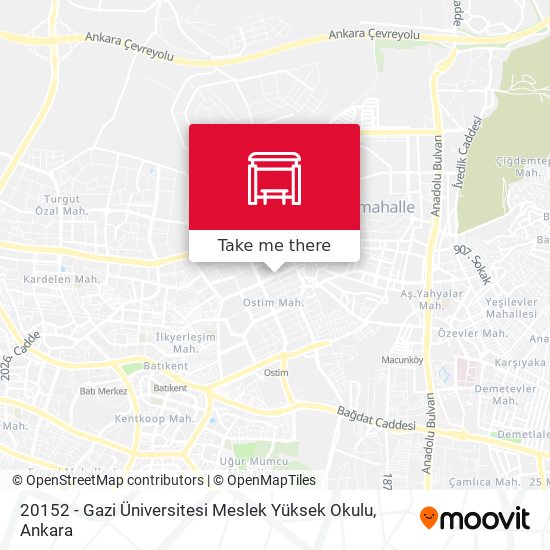 20152 - Gazi Üniversitesi Meslek Yüksek Okulu map