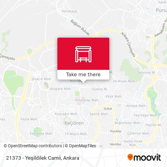 21373 - Yeşildilek Camii map