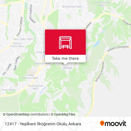 12417 - Yeşilkent İlköğretim Okulu map