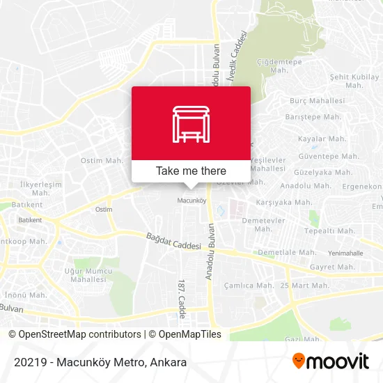 20219 - Macunköy Metro map