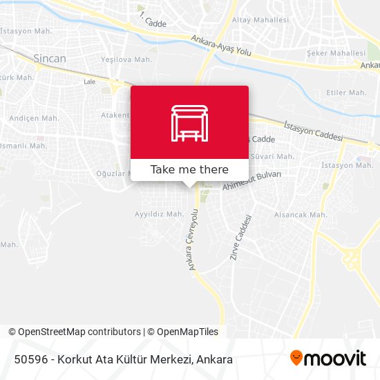 50596 - Korkut Ata Kültür Merkezi map