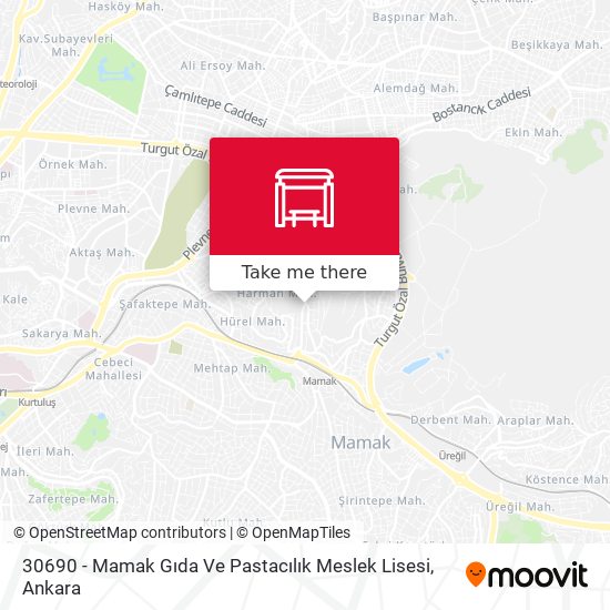 30690 - Mamak Gıda Ve Pastacılık Meslek Lisesi map