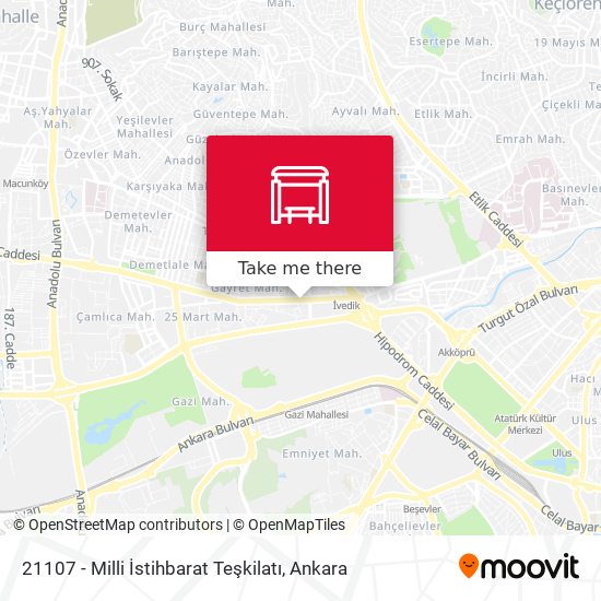 21107 - Milli İstihbarat Teşkilatı map