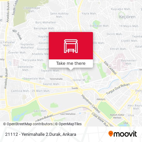 21112 - Yenimahalle 2.Durak map