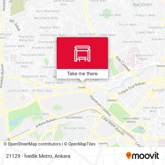 21129 - İvedik Metro map
