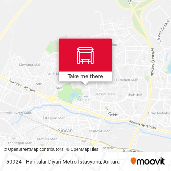 50924 - Harikalar Diyari Metro İstasyonu map