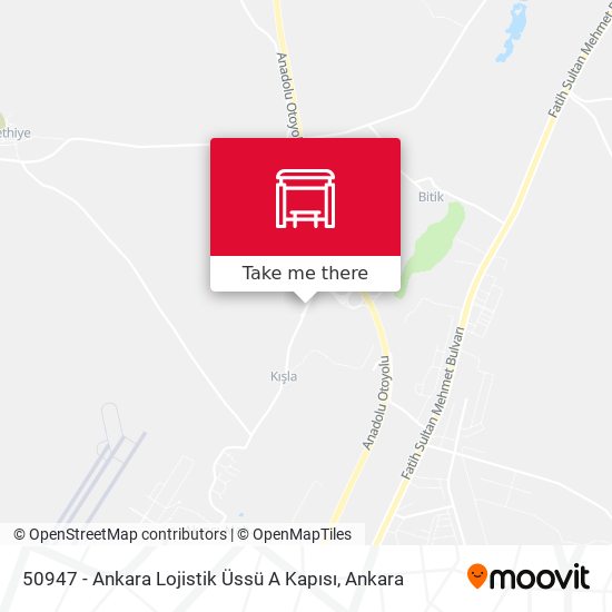50947 - Ankara Lojistik Üssü A Kapısı map