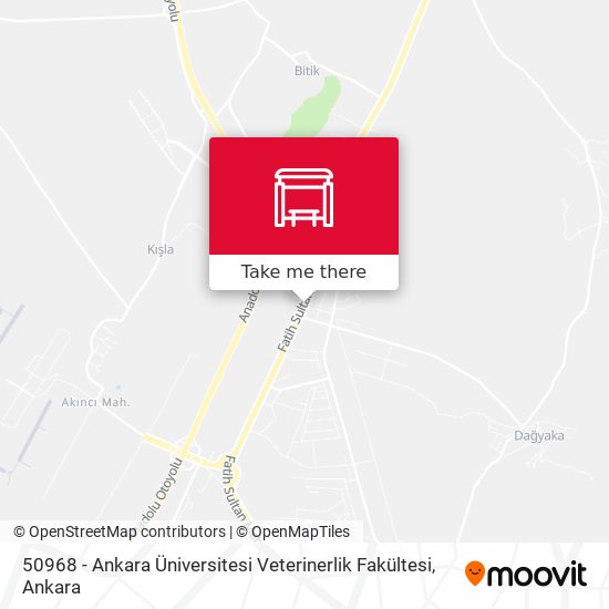 50968 - Ankara Üniversitesi Veterinerlik Fakültesi map