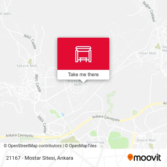 21167 - Mostar Sitesi map