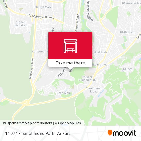 11074 - İsmet İnönü Parkı map