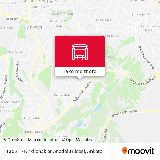 13521 - Kırkkonaklar Anadolu Lisesi map