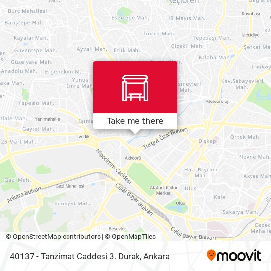 40137 - Tanzimat Caddesi 3. Durak map