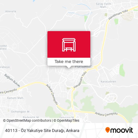 40113 - Öz Yakutiye Site Durağı map
