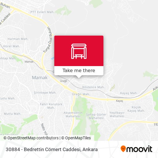 30884 - Bedrettin Cömert Caddesi map