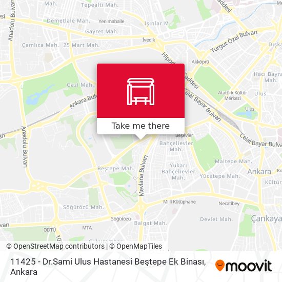 11425 - Dr.Sami Ulus Hastanesi Beştepe Ek Binası map