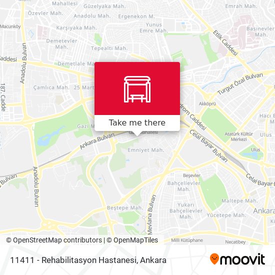 11411 - Rehabilitasyon Hastanesi map