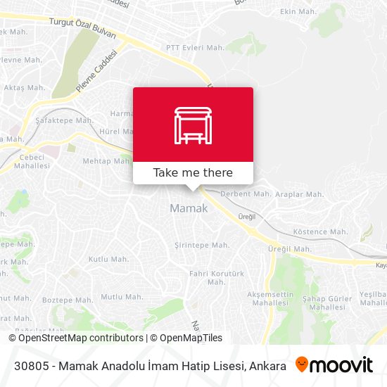 30805 - Mamak Anadolu İmam Hatip Lisesi map