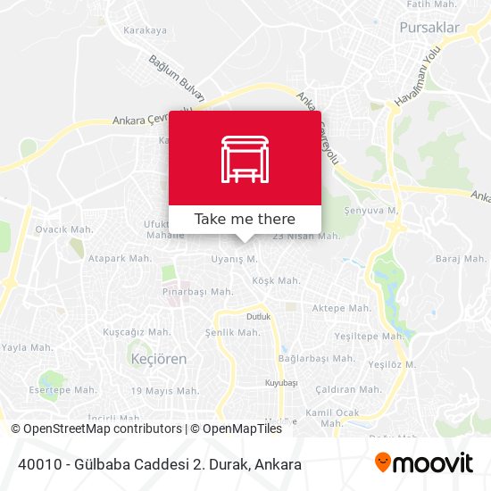 40010 - Gülbaba Caddesi 2. Durak map