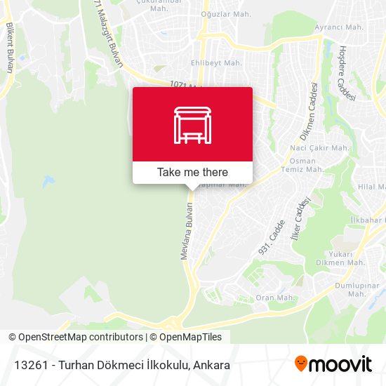 13261 - Turhan Dökmeci İlkokulu map