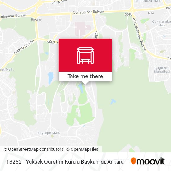 13252 - Yüksek Öğretim Kurulu Başkanlığı map