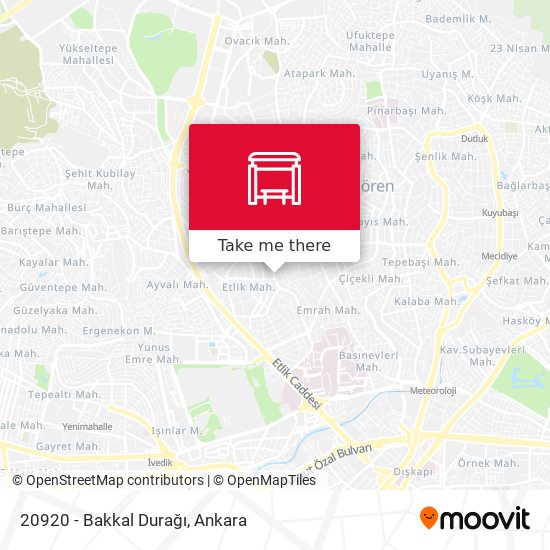 20920 - Bakkal Durağı map